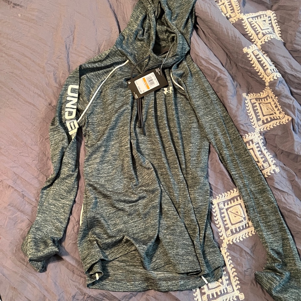 Under Armour Charcoal Hooded Lightweight Top